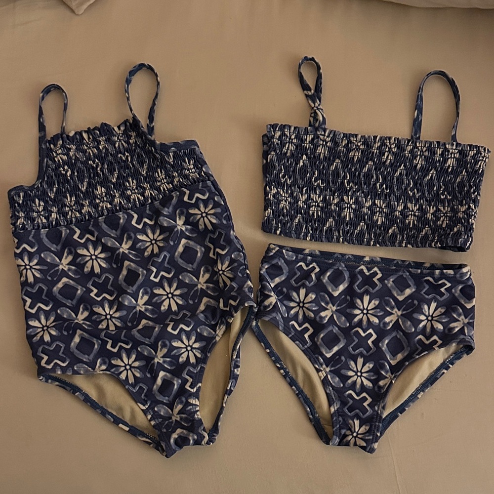 OshKosh B'gosh Navy Patterned Swimsuit Set (Twinning Set)